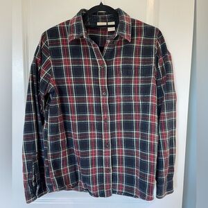 LL Bean Flannel button shirt 100% cotton aprons size small